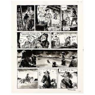 MATTHIEU BLANCHIN (NÉ EN 1965) - Lot #110 - Dessin Martha Jane Cannary (Calamity Jane) Technique mixte Signé 32,4 x 25 cm.