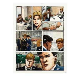 OLIVIER BERLION (NÉ EN 1969) - Lot #221 - Agata. Tome 2, Broadway. Planche n°64. Technique mixte, signé 42,8 x 32,4 cm