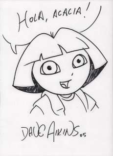 Dave Aikins - Dora the Explorer Commission - Signed - 2005