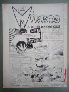 Jean-Yves Mitton - Original Title Page Art + Colour Layer - Mikros Episode #11 - (1982) | Catawiki