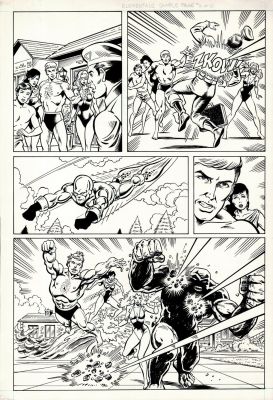 Robb Phipps - Elementals Early Sample Page (Entire Team in Great Poses!)