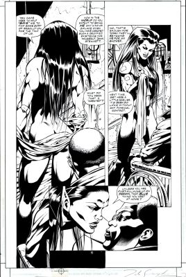 Dale Eaglesham, Rodney Ramos | Green Lantern #141 P 6 Half Splash (Sexy Green Lantern Fatality Confronts Green Lantern Jon Stewart!) 2001 | Romitaman