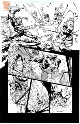 David Finch Richard Friend | Forever Evil 3 Pg 19 (Dc, 2014) Power Ring Vs Flash Rogues | Will’s Comic Art Page