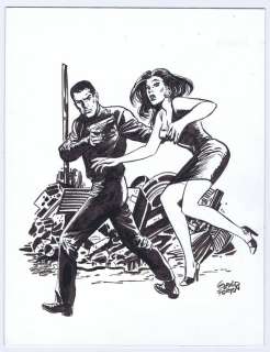 Forton, Gerald - Original illustration in ink - Bob Morane | Catawiki