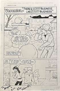 Jeff Schultz And Rich Koslowski Original Comic Book Art VERONICA Archie Publications, 1998 | misc / divers