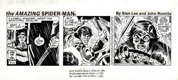 John Romita Sr. | Amazing Spider-Man Daily Strip (1St Run Strip! Romita Pencils & Inks! the Love Cult Storyline!) 4-10-1979 | Romitaman