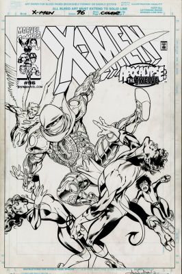Davis, Alan - X-Men #96 Cover, Apocalypse: the Twelve Wolvie As Death Vs the X-Men 2000 | Cool Lines Art