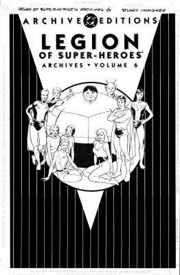 Immonen, Stuart - Legion of Super-Heroes Archive #6 Cover, All Legion Members From Late 1960’S! 1996 | Cool Lines Art