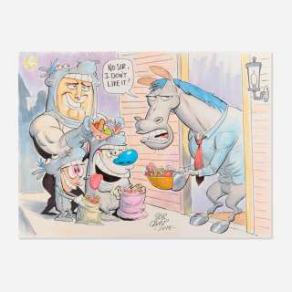 Bob Camp, Ren & Stimpy Color Illustration (Spumco, 2003) | Landry Pop Auctions