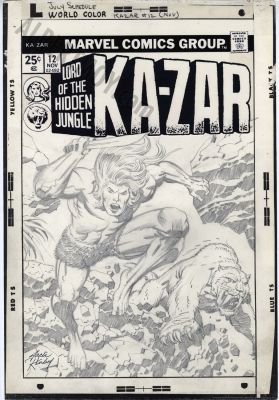 Jack Kirby - Ka-Zar Issue 12 Page Cover