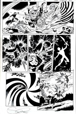 (Nelson Decastro) Nelson , Scott Koblish | Uncanny X-Men: First Class #5 P 15 (Cyclops, Nightcrawler, Colossus And Banshee Vs Sky Song!) 2010 | Romitaman