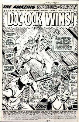John Romita Sr., Mike Esposito - Amazing Spider-Man #55 P 1 Splash (Earliest 1960S Asm Splash Offered For Public Sale on Any Website Or Auction House! Spidey Goes After Doc Ock!) 1967