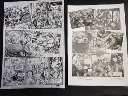 Loisel, Régis / Tripp, Jean-Louis - Planche crayonnée + planche originale (p.77) - Magasin Général T9 - (2014) | Catawiki