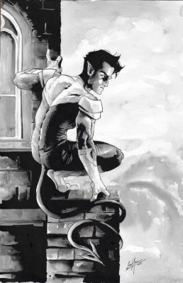 Lori Hanson | Nightcrawler on Building X-Men Pinup | TDArt