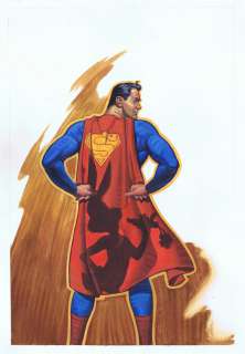 Steve Rude - Superman Bugs Bunny Looney Tunes Original Painting