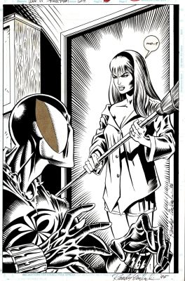 Randy Emberlin, Steven Butler | Web of Spider-Man #125 P 18 Full Splash (Gwen Stacy Confronts the Scarlet Spider!) 1995 | Romitaman