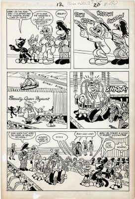 Joe Albelo / Pierre Fournier - Peter Porker, Spectacular Spider-Ham #12 Pg 16, Ham Defeats Kingpin 1986 | Cool Lines Art