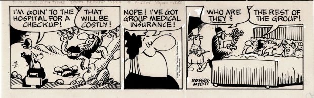 Russell Myers | Broom-Hilda Daily Comic Strip Original Art Dated 10-2-82 | Romitaman