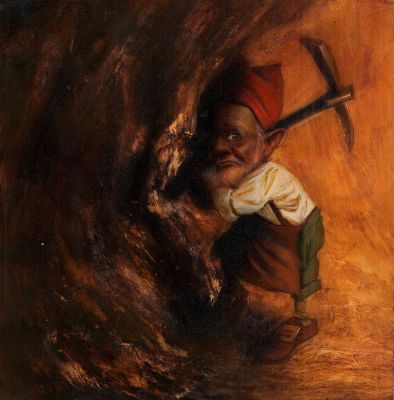 Civiello Emmanuel | Illustration originale du nain Knoker pour Le livre secret des nains | Galerie Napoléon