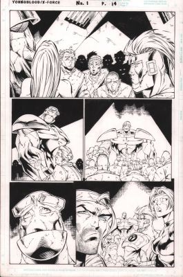 Lary Stucker, Roger Cruz | Youngblood/X-Force #1 P.14 - Badrock - 1996 | Anthony’s Comic Book Art