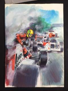 Molino, Roberto - original illustration "Gp Monza" for Auto magazine (1989) | Catawiki