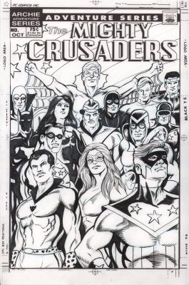Lou Manna | The Mighty Crusaders (Archie) Cover Proposal/Re-Creation? | Anthony’s Comic Book Art