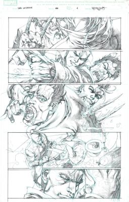 Stephen Segovia | Dark Wolverine #88 P 4 (Wolverine All Out Battle Page!) 2010 | Romitaman
