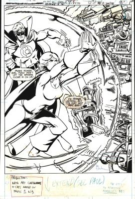 Joe Staton - Adventure Comics #461 Splash (Early Powergirl, with Golden Age Green Lantern! Historic Earth-2 Batman Death Story!) 1978