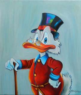 Brisan, Gabriel - Oil painting on canvas - Uncle Scrooge (2018) | Catawiki