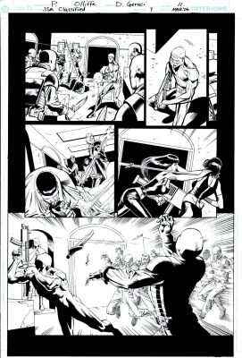 Pat Olliffe | Jsa: Classified #7 P 11 (5 Panel Battle Page!) 2005 | Romitaman