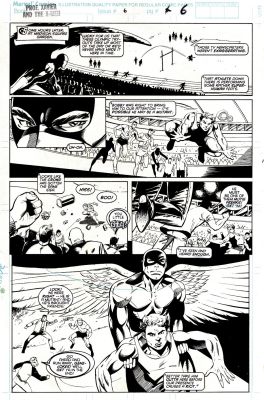 Jan Duursema | Professor Xavier And the X-Men #6 P 6 (Angel Saves the Toad!) 1995 | Romitaman
