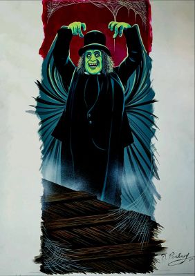 Dwayne Pinkney | ’London After Midnight’ Retro Aurora Model Kit Box Painting (2007) | Romitaman