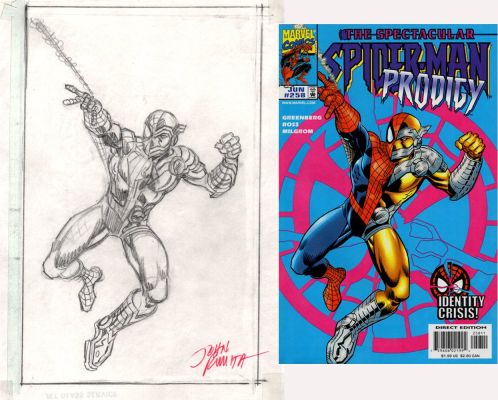 John Romita Sr. | Spectacular Spider-Man #258 Cover Prelim (Spider-Man & Prodigy Combined!) 1998 | Romitaman
