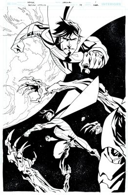 Eric Gapstur, Phil Hester | Action Comics #1029 P 1 Splash (Superman & Superboy Battling Aliens in Outer Space!) 2020 | Romitaman