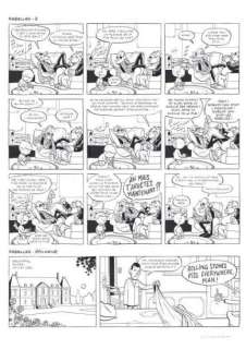 Jousselin - "Rebelles pl. 2" Planche. Encre et feutre, signée. Fluide Glacial