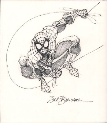Sal Buscema | Swinging Spider-Man Commission - Signed | Anthony’s Comic Book Art