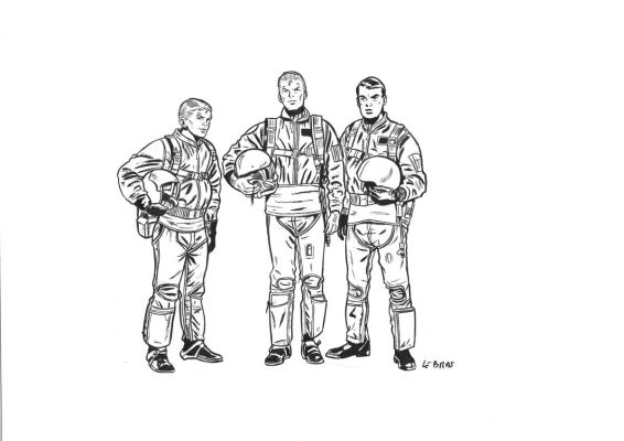 Le Bras Andrã© | Illustration originale de BUCK DANNY (classic) | Galerie Napoléon