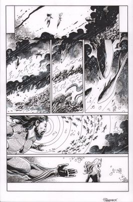 Tom Derenick | Aquaman: Through Fire And Water #! P.8 - Movie Prequel Tie-in - Signed - 2024 | Anthony’s Comic Book Art