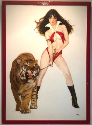 Enric Torres-Prat, Enric Torres Prat , Enrich , Enrique Torres Prat | On the Prowl ** Vampirella Fantasy Tiger Painting the Art of Enric Fpg ** Enric Torres-Prat -Enrich Grail For Sale. | ComicArtFans Classifieds