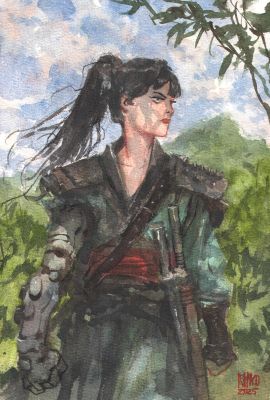 Henrichon Niko | Peinture originale à l’aquarelle de recherche | Galerie Napoléon