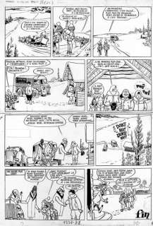 Jijé. (Joseph Gillain. 1914-1980) | JIJÉ. Â«Blondin et Cirage. Conte de NoëlÂ». Encre de Chine… | Tessier Sarrou