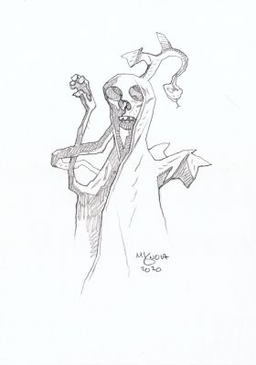 Mike Mignola | Macabre Skeleton And Snake Pinup (2020) | Romitaman