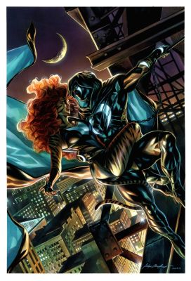 Felipe Massafera | Moonknight: Fist of Konshu #2 - 2 Large Painted Covers! (Huge Moonknight Holding a Sexy Tigra!) | Romitaman