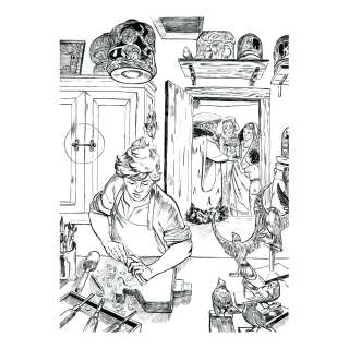 Gaëlle Hersent - Le Boiseleur - Planche originale (p 38)