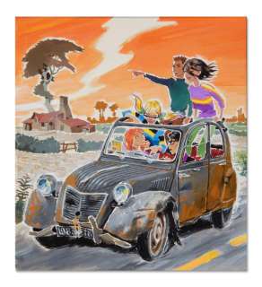 Joubert (Pierre) | JOUBERT SIGNE DE PISTE. Illustration inédite destinée pour une couvert | Coutau Bégarie