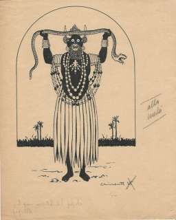 Romanzo di un Negriero - Carlo Biscaretti - illustrazione orig. per romanzo - (1945) | Catawiki