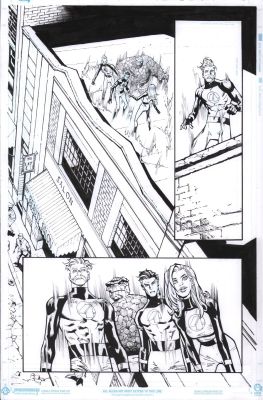 Humberto Ramos, Victor Olazaba | Fantastic Four #15 P.17 - Whole Team - 2026 | Anthony’s Comic Book Art