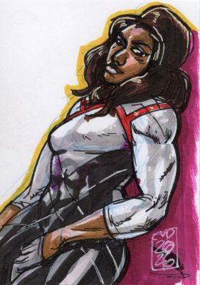 Daimon Hampton | Tdart 2026 X-Men Sketch Card Drop #35 - M - Monet St Croix - Generation X | TDArt