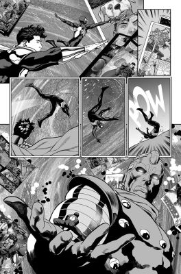 Daniel Sampere | Superman / Spider-man # P.05 (Monoprint/ AP) | Black Diamond