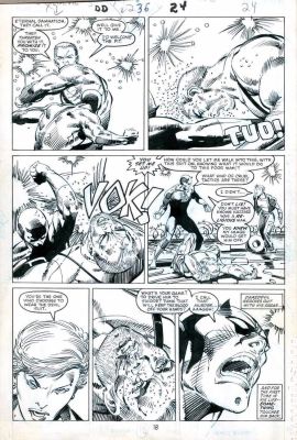 Barry Windsor-Smith | Windsor-Smith, Barry - Daredevil #236 Pg 24, Daredevil & Black Widow Vs Hazzard 1986 | Cool Lines Art